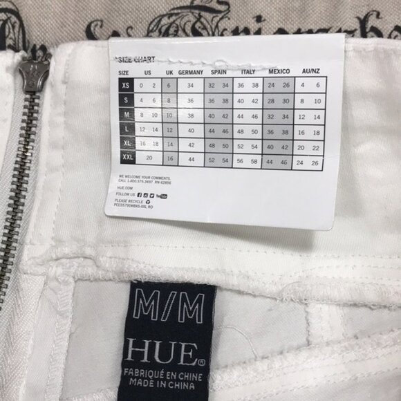 HUE High Waist Mesh Tuxedo Stripe Denim Leggings - Picture 5 of 10